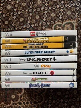 Bundle of 9 Nintendo Wii games. Something for everyone in the family